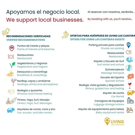 Апартаменты Living Canteras Homes - Bright Beachfront